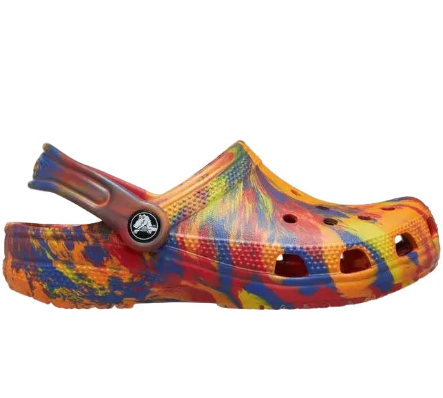Crocs Classic Clogs Toddler - Marbled Orange Zing - Image 2
