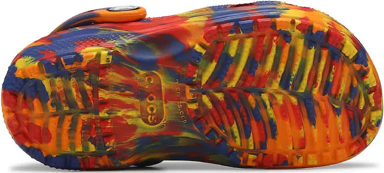 Crocs Classic Clogs Toddler - Marbled Orange Zing - Image 3