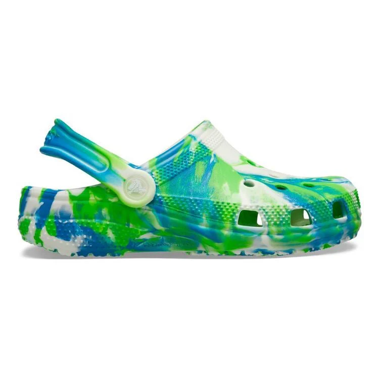 Crocs Glow Marbled Classic Clog Kids - Blue/Multi - Image 4