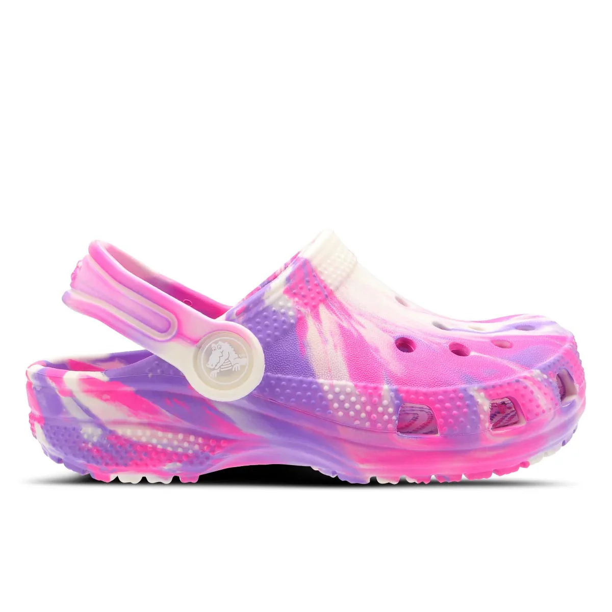 Crocs Glow Marbled Classic Clog Toddler - Pink Crush/Multi - Image 2