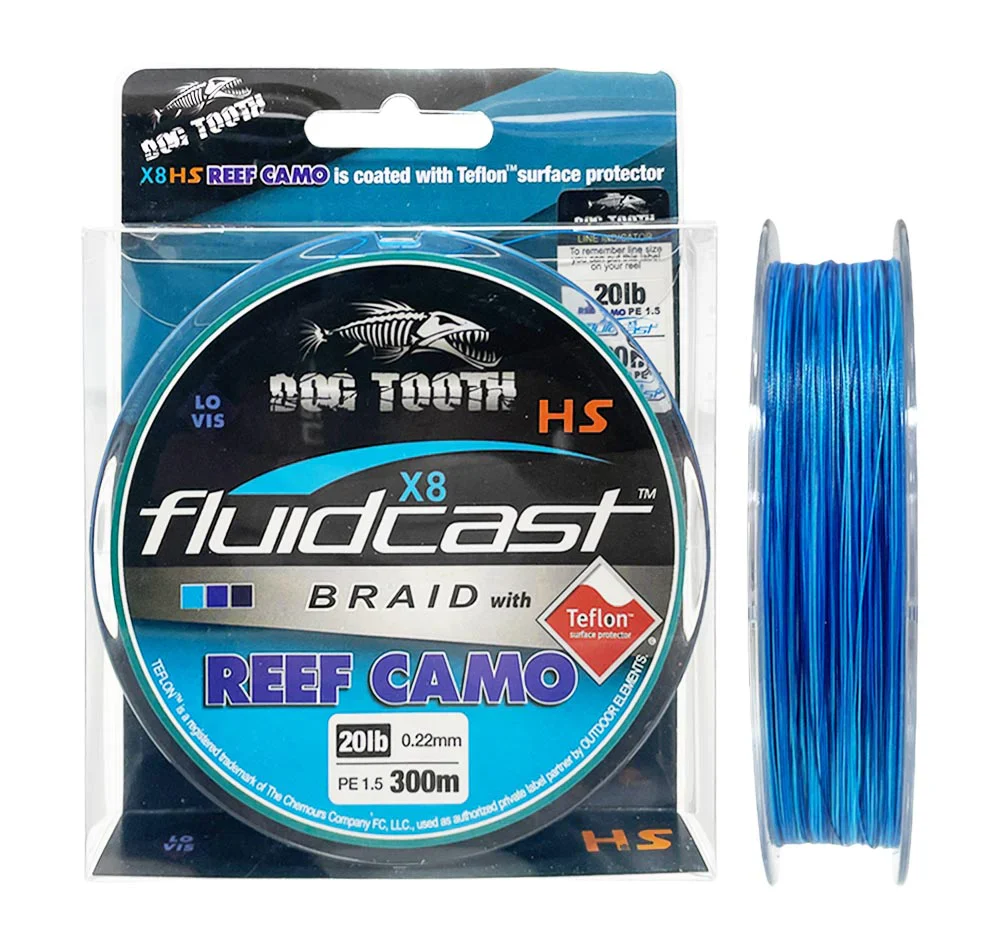 Dog Tooth Fluid Cast Braid Reef Camo 400m - Image 2
