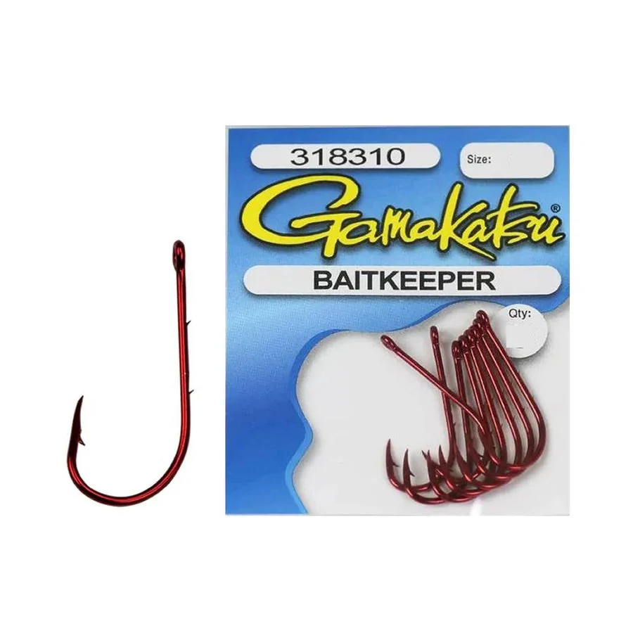 Gamakatsu Bait Keeper Hooks (red) - Image 2