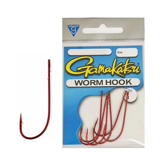 Gamakatsu Worm Hook (Red) - Image 2