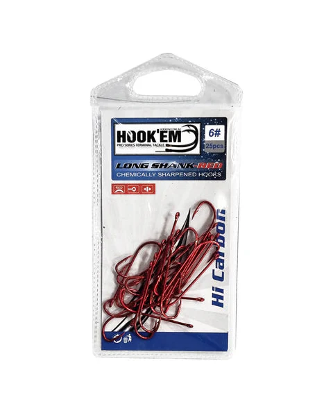 Hook'em Long Shank Hi Carbon Hooks - Image 2