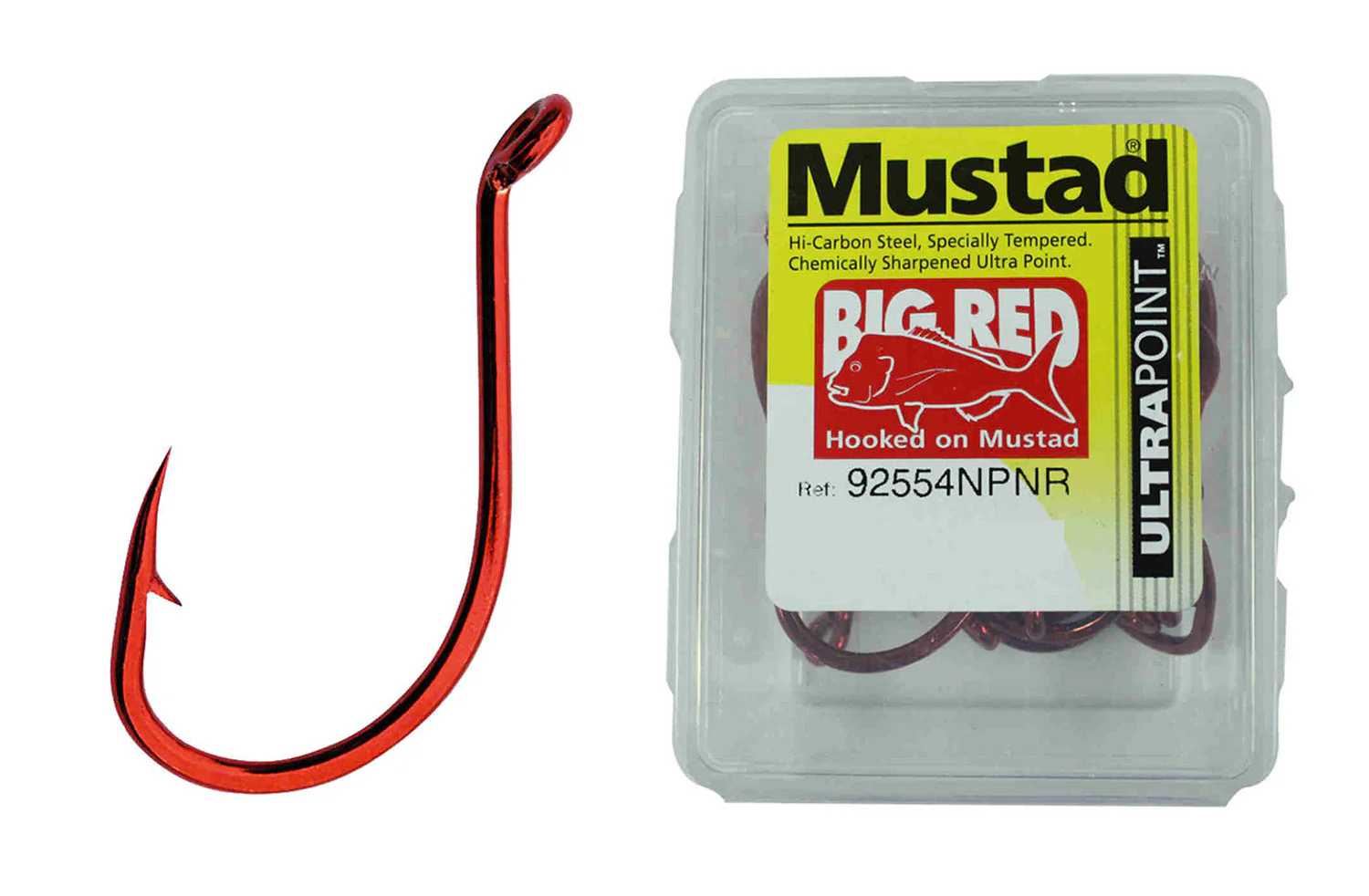 Mustad Big Red 2X Strong Suicide Hooks - 25 pack - Image 2