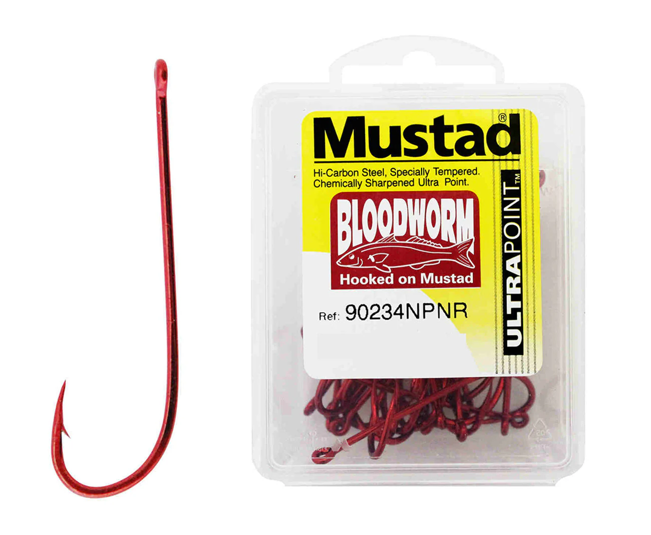 Mustad Blood Worm Hooks - 50 pack - Image 2