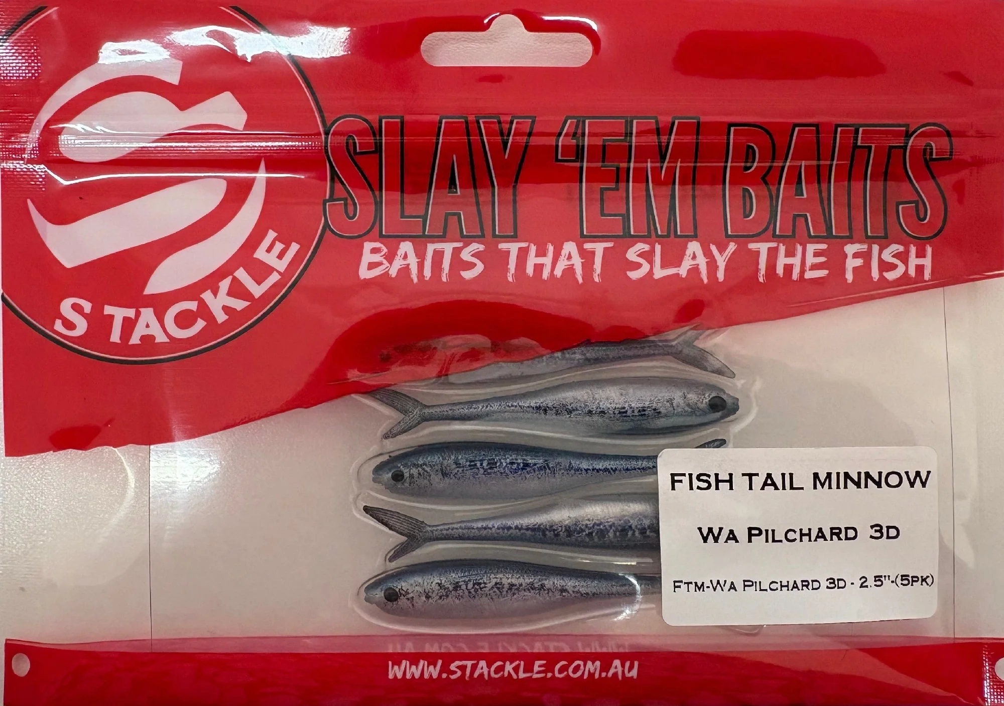 S Tackle Fish Tail Minnow 2.5" (5 Pack) - Image 2